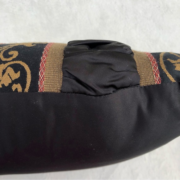 Jeffrey Fabrics Ruched Black Pillow Damask - Picture 9 of 10